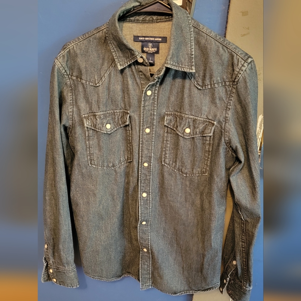 Old Navy denim button-down shirt